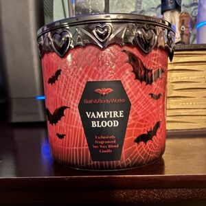 NWT Bath & Body Works Vampire Blood Red Candle ( No Box)